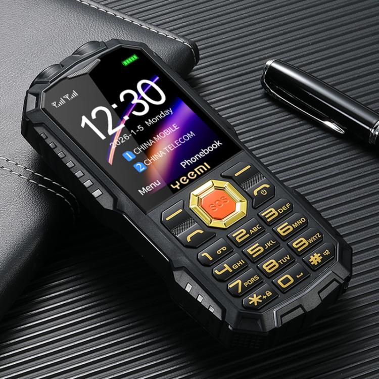 Téléphone robuste YEEMI Q5 4G pour seniors, batterie 16 800 mAh, écran 2,4 pouces, 21 touches, réseau 4G, lampe torche LED, double SIM