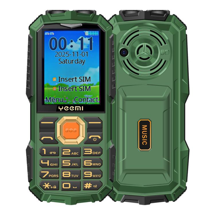 Téléphone robuste YEEMI Q5 4G pour seniors, batterie 16 800 mAh, écran 2,4 pouces, 21 touches, réseau 4G, lampe torche LED, double SIM