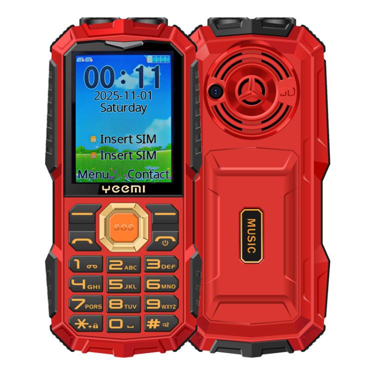 Téléphone robuste YEEMI Q5 4G pour seniors, batterie 16 800 mAh, écran 2,4 pouces, 21 touches, réseau 4G, lampe torche LED, double SIM