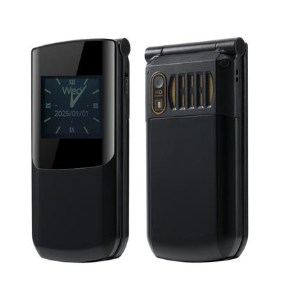Téléphone à clapet S7 4G, écran 2,4 pouces + 1,44 pouces, batterie 4800 mAh, lampe torche LED, SOS, réseau 4G, double SIM
