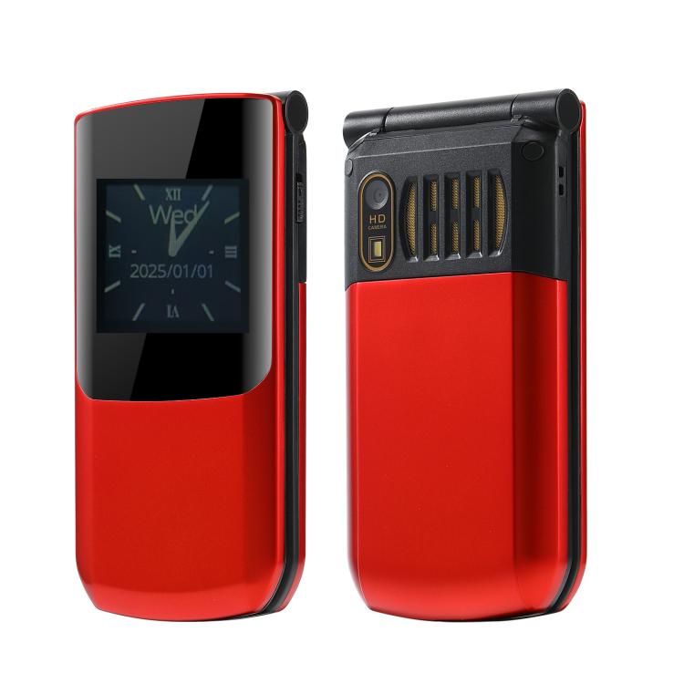 Téléphone à clapet S7 4G, écran 2,4 pouces + 1,44 pouces, batterie 4800 mAh, lampe torche LED, SOS, réseau 4G, double SIM