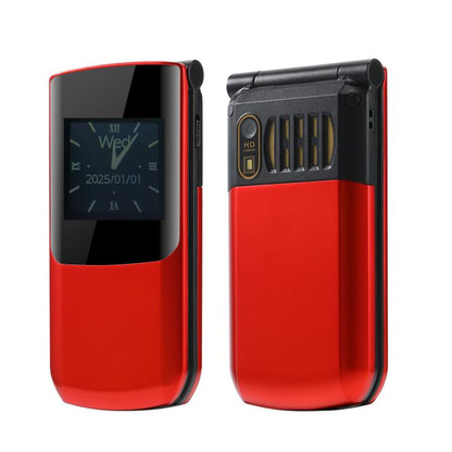 Téléphone à clapet S7 4G, écran 2,4 pouces + 1,44 pouces, batterie 4800 mAh, lampe torche LED, SOS, réseau 4G, double SIM