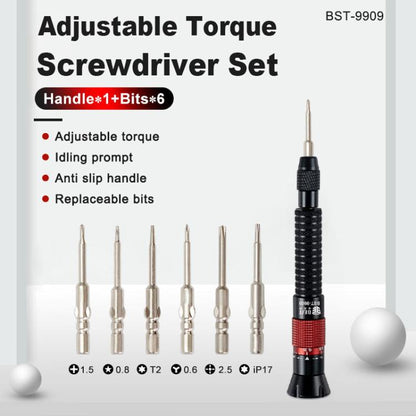 BEST BST-9909 Jeu de tournevis dynamométrique réglable 7 en 1 avec embouts de tournevis S2, BEST BST-9909
