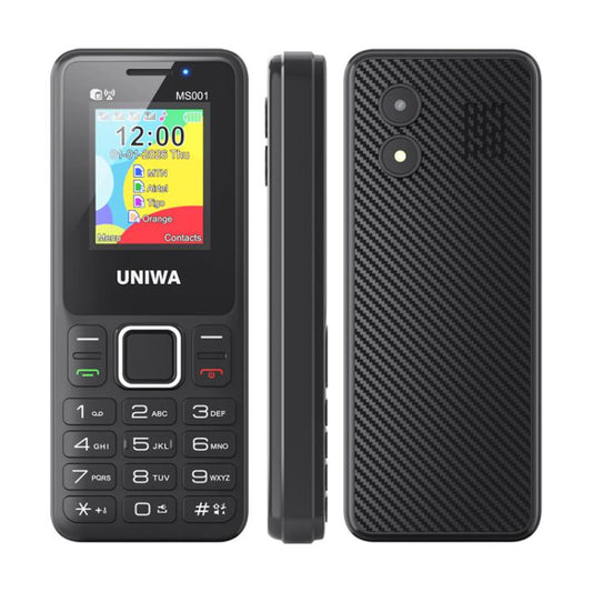 Téléphone à clavier UNIWA MS001, écran Spreadtrum SC6531CA de 1,77 pouce, réseau : 2G, 4 SIM + 4 en veille, 21 touches, EU Plug, US Plug, UK Plug, AU Plug
