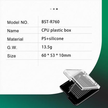 Boîte en plastique transparente antistatique auto-adsorbante BEST BST-R760 Mini, BEST BST-R760