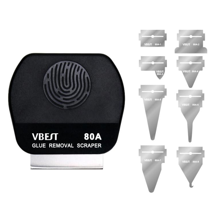 BEST VBST-80A Ensemble de grattoirs magnétiques double face multifonctions en acier inoxydable pour enlever la colle, BEST VBST-80A