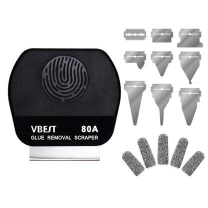 BEST VBST-80B Ensemble de grattoirs magnétiques double face multifonctions en acier inoxydable pour enlever la colle, BEST VBST-80B