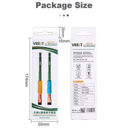 Kit de nettoyage en alliage d'aluminium BEST VBST-81 pour le retrait de colle et de poussière des circuits intégrés de cartes mères., BEST VBST-81