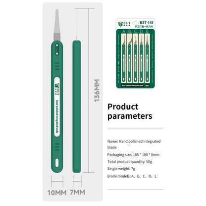 BEST BST-145 Kit de lames de démontage et de décollage de colle 5 en 1, BEST BST-145