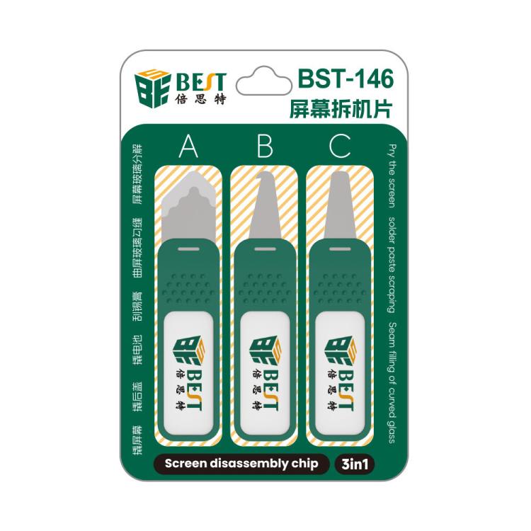 BEST BST-146 Kit de démontage 3 en 1 avec lames de levier en acier, BEST BST-146