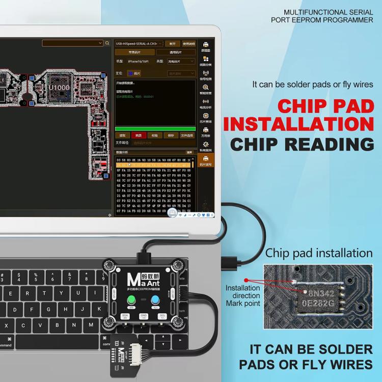 Programmateur EEPROM à port série multifonctionnel MaAnt E1, Only Programmer, 16 Pro/16 Pro Max IC Module, Programmer+16 Pro/Pro Max IC module