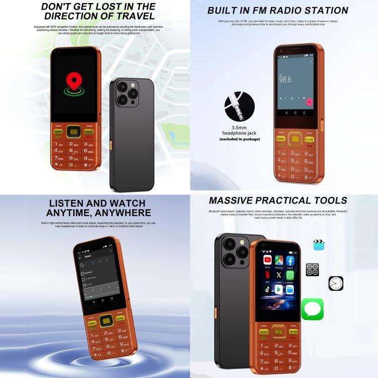 A001 / 16 MP, 2 Go + 16 Go, écran 2,8 pouces, Android 8.1, processeur quadricœur MTK6737, réseau 4G, double SIM