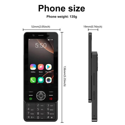 Téléphone coulissant S160, 2 Go + 16 Go, écran 3 pouces, Android 8.1, processeur quadricœur MTK6737, réseau 4G, double SIM