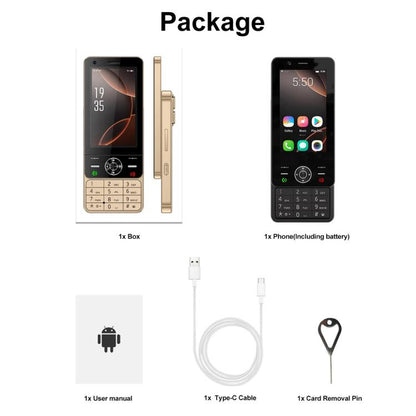 Téléphone coulissant S160, 2 Go + 16 Go, écran 3 pouces, Android 8.1, processeur quadricœur MTK6737, réseau 4G, double SIM