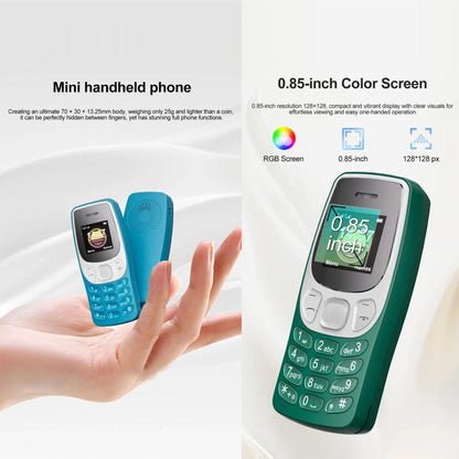 Mini téléphone portable BM80 2G, kit mains libres Bluetooth 0,85 pouce, modification de la voix, musique MP3, double SIM, réseau : 2G