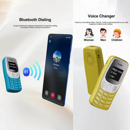 Mini téléphone portable BM80 2G, kit mains libres Bluetooth 0,85 pouce, modification de la voix, musique MP3, double SIM, réseau : 2G