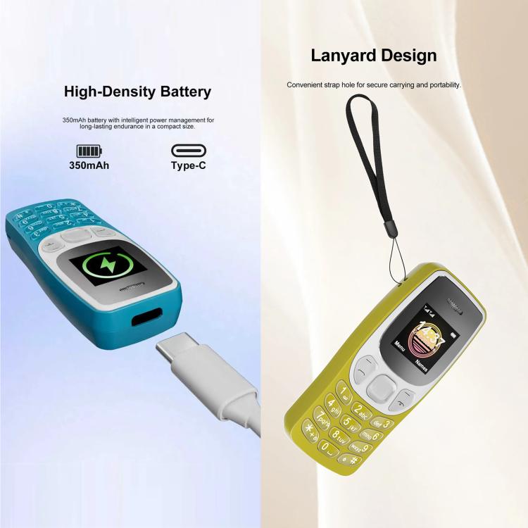Mini téléphone portable BM80 2G, kit mains libres Bluetooth 0,85 pouce, modification de la voix, musique MP3, double SIM, réseau : 2G