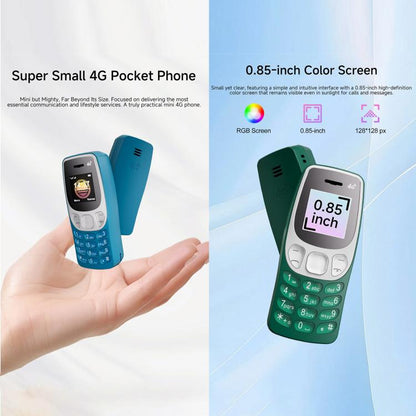 Mini téléphone portable BM80 4G, kit mains libres Bluetooth 0,85 pouce, lecture MP3, double SIM, réseau : 4G