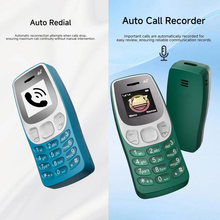 Mini téléphone portable BM80 4G, kit mains libres Bluetooth 0,85 pouce, lecture MP3, double SIM, réseau : 4G
