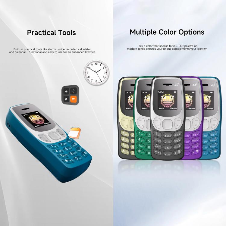 Mini téléphone portable BM80 4G, kit mains libres Bluetooth 0,85 pouce, lecture MP3, double SIM, réseau : 4G
