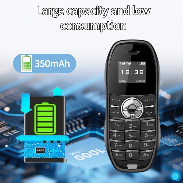 Téléphone X18 Mini, écran 0,66 pouce, processeur MTK6261D, compatible Bluetooth, radio FM, GSM, double SIM