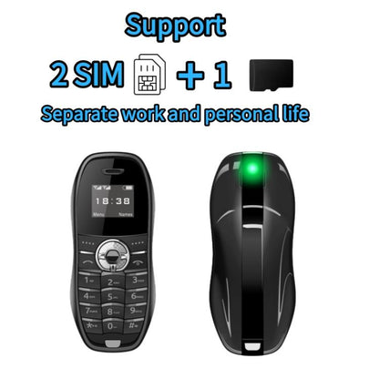 Téléphone X18 Mini, écran 0,66 pouce, processeur MTK6261D, compatible Bluetooth, radio FM, GSM, double SIM