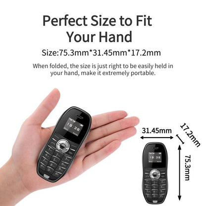 Téléphone X18 Mini, écran 0,66 pouce, processeur MTK6261D, compatible Bluetooth, radio FM, GSM, double SIM