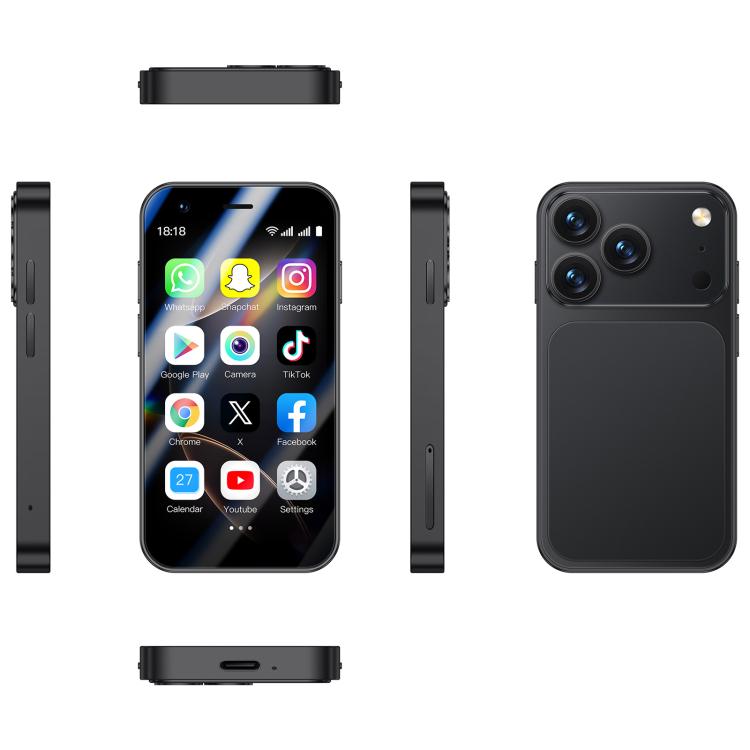 A17 mini, 2 Go + 16 Go, écran 3 pouces, Android 8.1, processeur quadricœur MTK6580, réseau 3G, double SIM