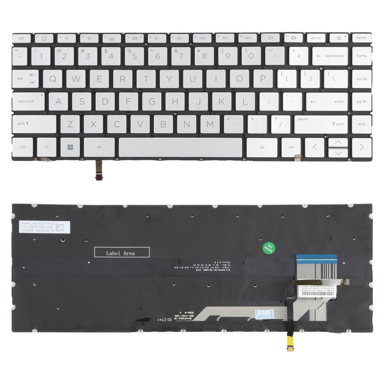 Clavier rétroéclairé pour ordinateur portable HP Pavilion 13-BE Aero 13-BE0000 13-BE1075CL 13-BE2000 TPN-W152 (version américaine), For HP Pavilion 13-BE Aero 13-BE0000