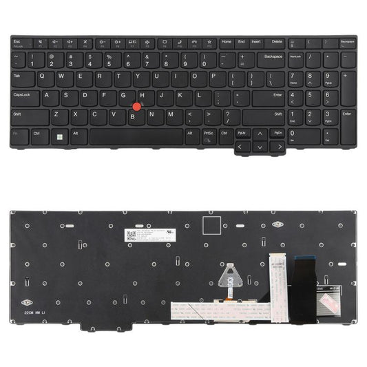 Clavier rétroéclairé pour ordinateur portable (version américaine) avec fonction pointage, compatible avec Lenovo Thinkpad T16 Gen 1, P16S Gen 1 et L15 Gen 3., For Lenovo Thinkpad T16 Gen 1