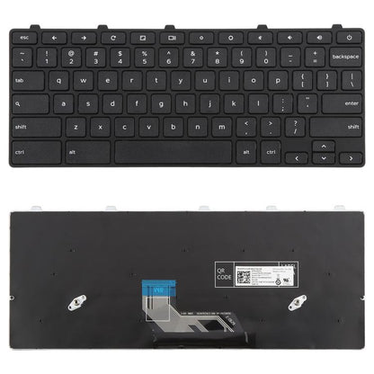 Clavier pour ordinateur portable (version américaine) avec bouton d'alimentation pour Dell Chromebook 11 3180 3189 3190 3380 3300 3310, For Dell Chromebook 11 3180(Black)