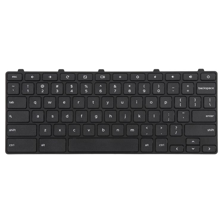 Clavier pour ordinateur portable (version américaine) avec bouton d'alimentation pour Dell Chromebook 11 3180 3189 3190 3380 3300 3310, For Dell Chromebook 11 3180(Black)