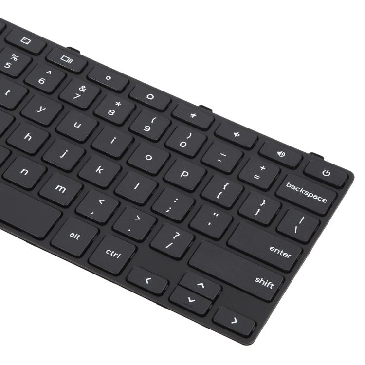 Clavier pour ordinateur portable (version américaine) avec bouton d'alimentation pour Dell Chromebook 11 3180 3189 3190 3380 3300 3310, For Dell Chromebook 11 3180(Black)