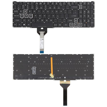 Clavier rétroéclairé pour ordinateur portable (version américaine) compatible avec Acer Nitro 5 AN515-51 52-55K1 N17C1 AN515-57-53TK, For Acer Nitro 5