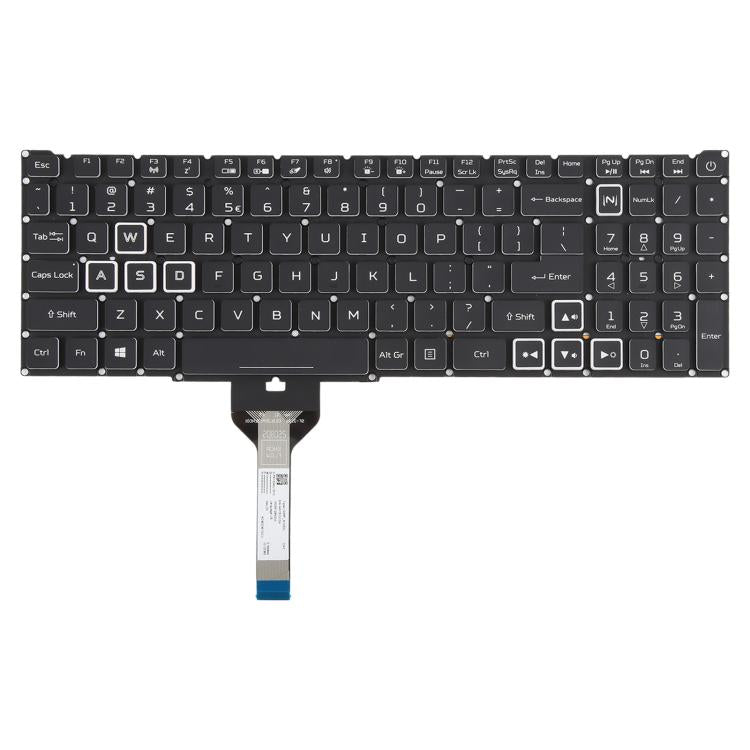 Clavier rétroéclairé pour ordinateur portable (version américaine) compatible avec Acer Nitro 5 AN515-51 52-55K1 N17C1 AN515-57-53TK, For Acer Nitro 5