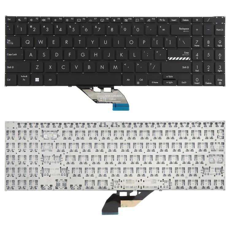Clavier pour ordinateur portable ASUS Vivobook S 16 Flip TP3604 TP3604VA TN3604 TN3604U (version américaine), For ASUS Vivobook S 16 Flip(Black)