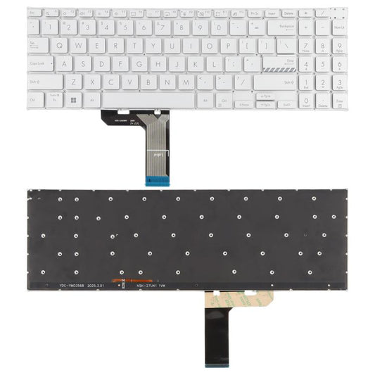 Clavier rétroéclairé pour ordinateur portable ASUS Vivobook Pro 16 K6502 K6602 ZC ZE (version américaine), For ASUS Vivobook Pro 16(Silver)