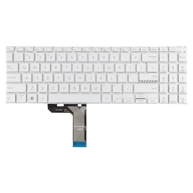 Clavier rétroéclairé pour ordinateur portable ASUS Vivobook Pro 16 K6502 K6602 ZC ZE (version américaine), For ASUS Vivobook Pro 16(Silver)