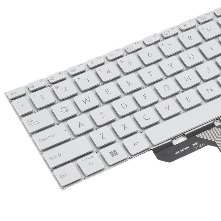 Clavier rétroéclairé pour ordinateur portable ASUS Vivobook Pro 16 K6502 K6602 ZC ZE (version américaine), For ASUS Vivobook Pro 16(Silver)