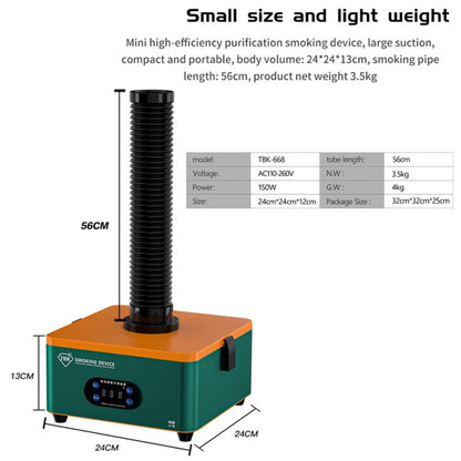 Purificateur de fumée mini à forte aspiration TBK TBK-668 150W, EU Plug, UK Plug, US Plug, AU Plug