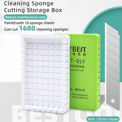 Boîte de rangement pour éponges de découpe Nano BEST BST-QJ3 avec 10 feuilles d'éponge, BEST BST-QJ3
