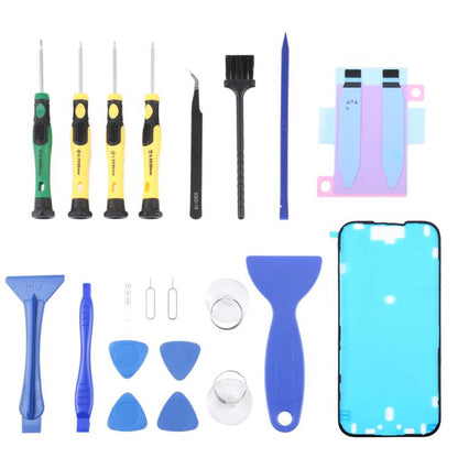 Kit JIAFA JF-8182 21 en 1 : adhésif pour batterie + adhésif étanche + kit d’outils de réparation, For iPhone 17 Pro Max, For iPhone 17 Pro, For iPhone 17, For iPhone Air, For iPhone 16 Pro Max, For iPhone 16 Pro, For iPhone 16 Plus, For iPhone 16