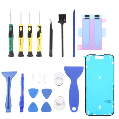 Kit JIAFA JF-8182 21 en 1 : adhésif pour batterie + adhésif étanche + kit d’outils de réparation, For iPhone 17 Pro Max, For iPhone 17 Pro, For iPhone 17, For iPhone Air, For iPhone 16 Pro Max, For iPhone 16 Pro, For iPhone 16 Plus, For iPhone 16