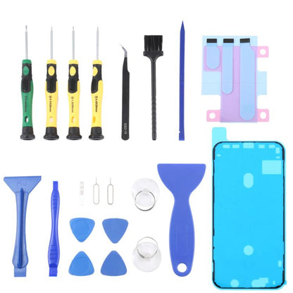 Kit JIAFA JF-8182 21 en 1 : adhésif pour batterie + adhésif étanche + kit d’outils de réparation, For iPhone 17 Pro Max, For iPhone 17 Pro, For iPhone 17, For iPhone Air, For iPhone 16 Pro Max, For iPhone 16 Pro, For iPhone 16 Plus, For iPhone 16