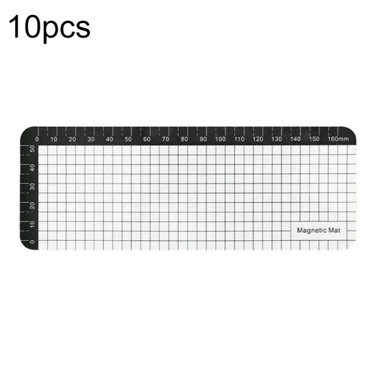 10 tapis magnétiques anti-perte pour vis, 14.5 x 4.5cm, 17.9 x 6.5cm