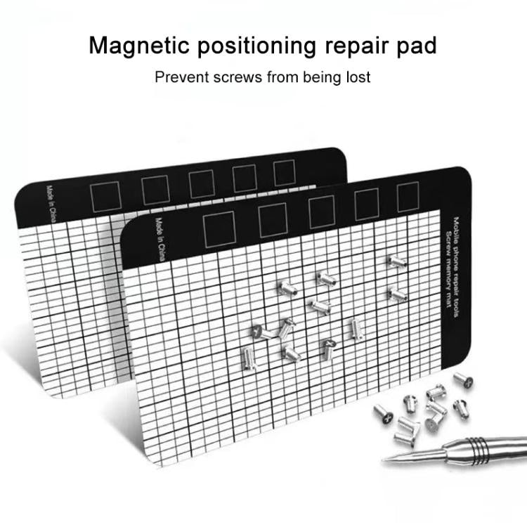 10 tapis magnétiques anti-perte pour vis, 14.5 x 4.5cm, 17.9 x 6.5cm