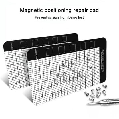 10 tapis magnétiques anti-perte pour vis, 14.5 x 4.5cm, 17.9 x 6.5cm