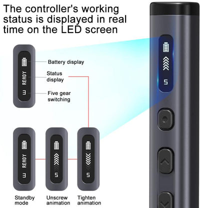 Kit de tournevis électrique de précision 78 en 1 avec 5 niveaux de couple et 4 voyants LED, 78 in 1