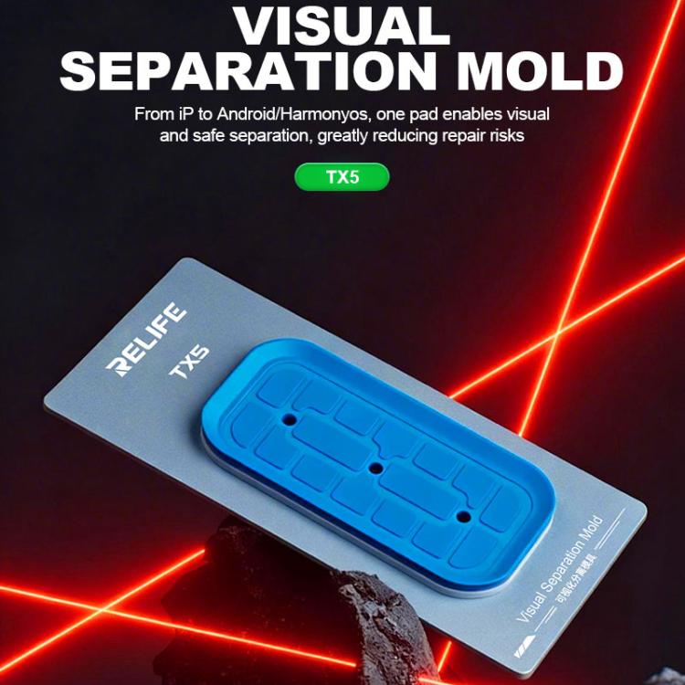 Moule de séparation visuelle Relife TX5 pour iPhone 12-17 Pro Max et téléphones Android