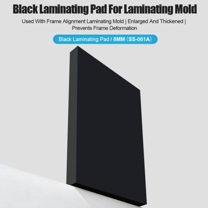 Plaque de plastification noire Sunshine 8 mm pour moule à plastifier Sunshine SS-061A